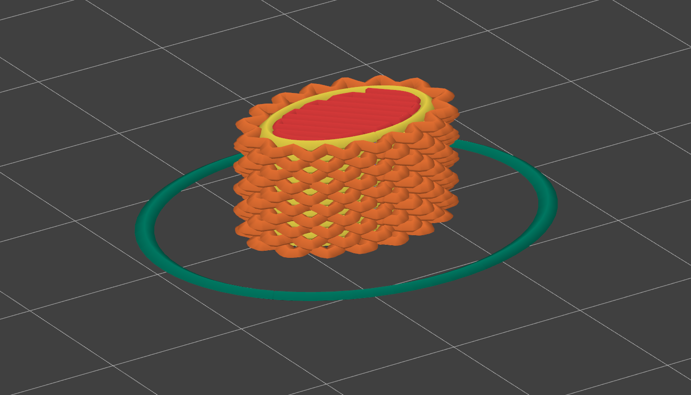 slicer output of oblong cylinder, with bumpy walls