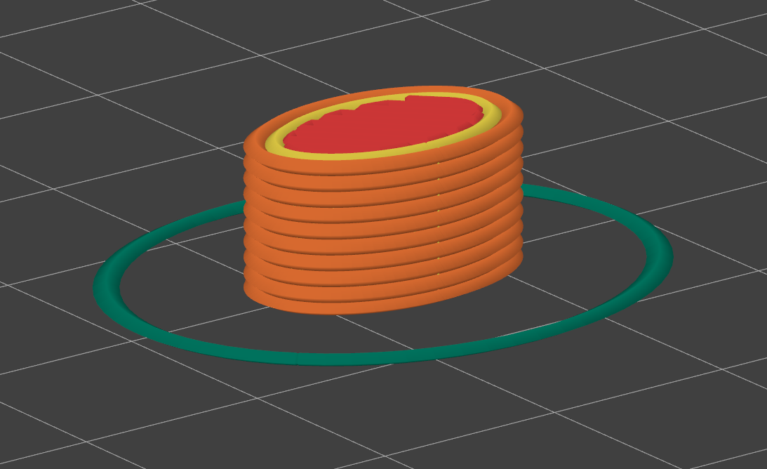 slicer output of oblong cylinder